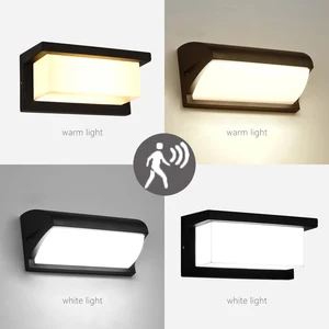 Уличный светодиодный настенный светильник, водонепроницаемый IP65, современный радар, настенный светильник с датчиком движения, светильник для двора, сада, террасы