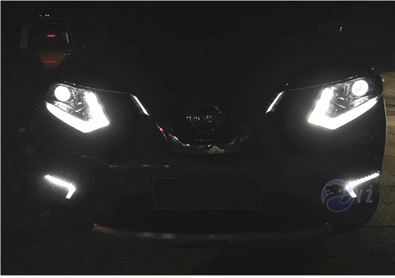 Автомобильный мигающий 1 пара для Nissan X trail Xtrail 2014 2015 2016 светодиодный DRL дневные