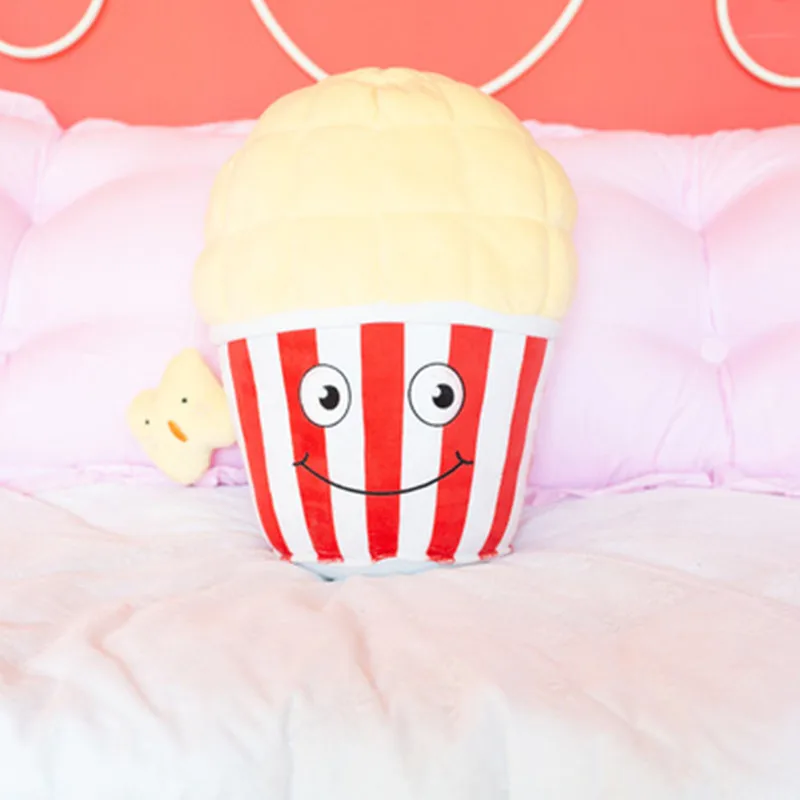 

Soft Simulation Popcorn Plush Toys Cotton Stuffed Pillow Funny Food Sleeping Pillows Dolls Creative Sofa Cushions