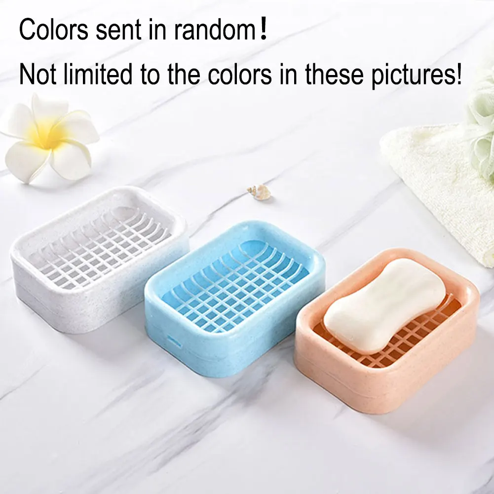 Plastic soap holder with drain bathroom accessory sink sponge drainage dish box | Дом и сад