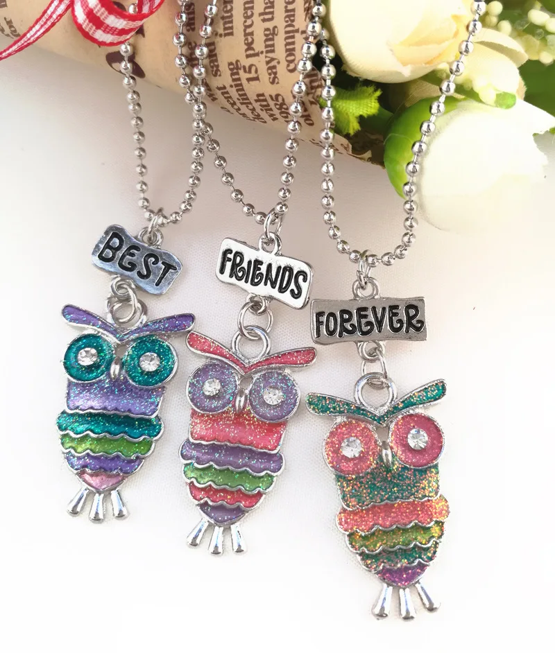 3 шт./комплект подвеска Лучшие друзья навсегда|best friends forever|friends foreverowl necklace |