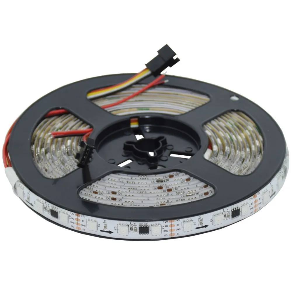 WS2812B WS2818 RGB Светодиодные ленты 30 светодиодный s/m 60 12 В SMD 5050 адресуемые цифровой