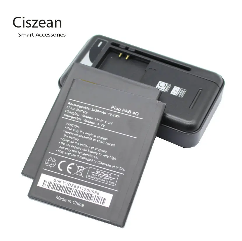 Ciszean 2x3 7 V 2820 mAh Сменный разъем 4G аккумулятор + универсальное зарядное устройство