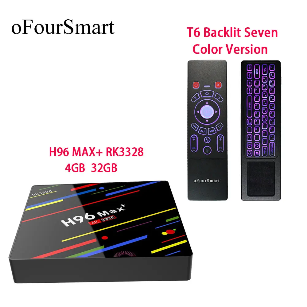 H96 MAX Plus Android 8 1 smart TV Box 4 Гб RAM телеприставка RK3328 2 4G Wifi 4K H.265 медиаплеер с T6 C air mouse pk h96