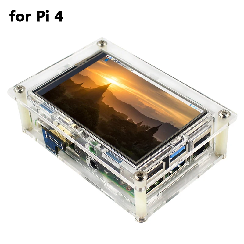 3 5 дюймовый Raspberry Pi 4 дисплей сенсорный экран 480*320 LCD + чехол для Model B 3B Plus |