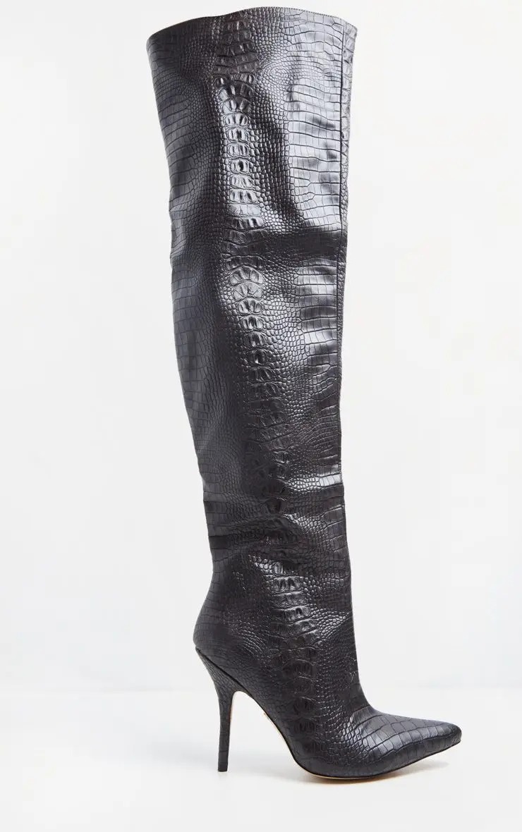 Женские ботфорты на тонком высоком каблуке с острым носком размеры 5-10 5 | Обувь