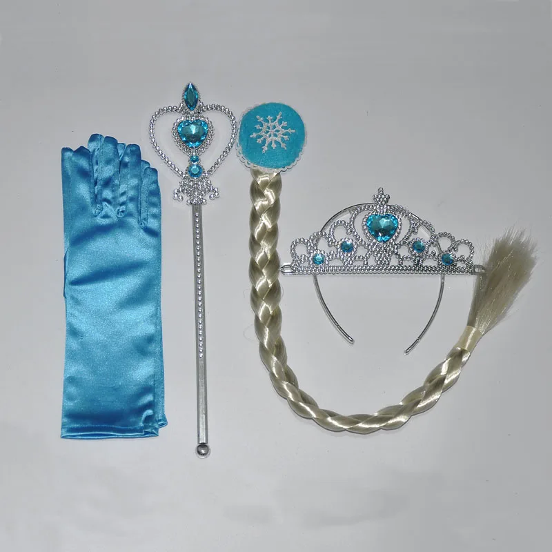 accessories A Летнее платье для маленьких девочек; vestidos Fever 2; платье принцессы Анны и Эльзы; платье для дня рождения; одежда для детей; Детский костюм - Цвет: accessories A