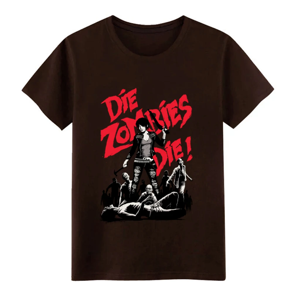 Мужская футболка с принтом Die Zombies на заказ S-XXXL однотонная сумасшедшая модная