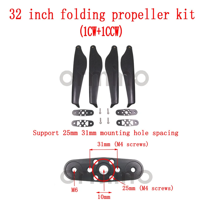 32 inch prop kit ORC T стиль 36 дюймов складной пропеллер 32 34 углеродное волокно сельское хозяйство беспилотный двигатель Пропеллер RC Мультикоптер БПЛА сложенный опора комплект - Цвет: 32 inch prop kit