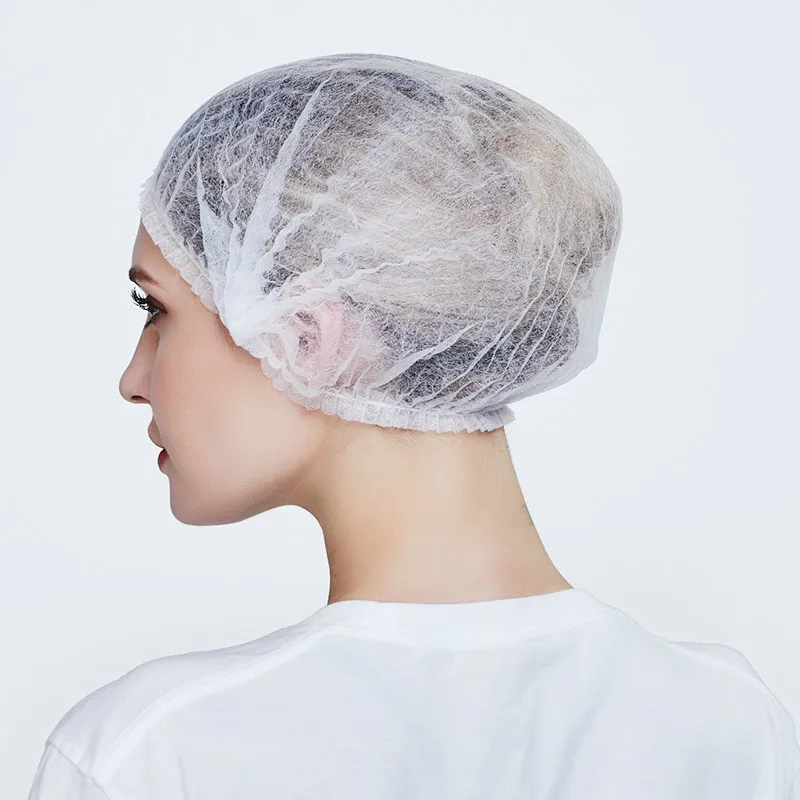 

100pcs/lot Disposable Hat Breathable Chef Hat Mesh Cap Dust Cap Kitchen Cooking Cleaning Beauty Salon Spa Men Women Work Hat