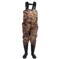 high jump camouflage 0 35mm fishing waders waterproof nylonpvc fabric breathable waist beltpocket type fishing waders overalls