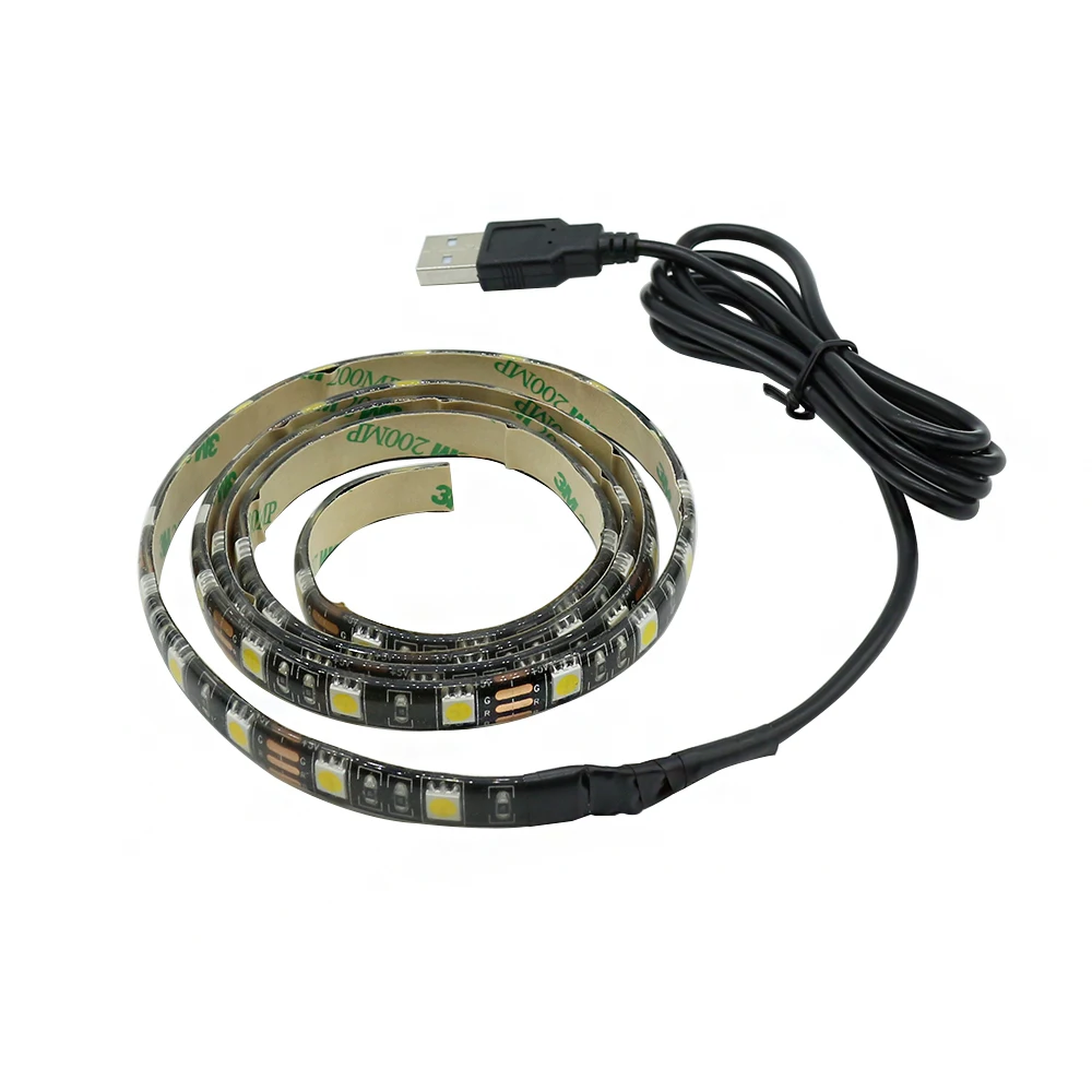 СВЕТОДИОДНАЯ лента SMD 5050 5 В 50 см 1 м 2 3 4 USB световая полоса Рождественский
