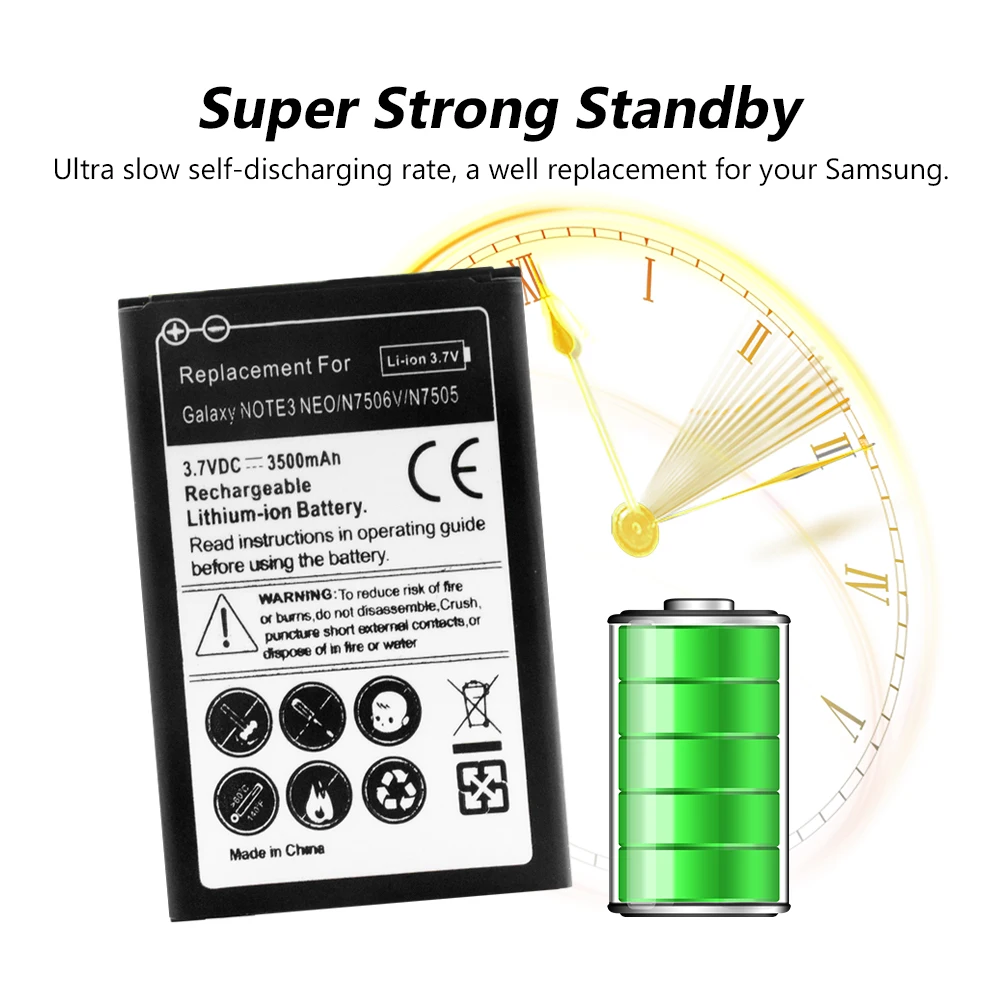 YCDC 3 7 V Li Ion 3500mAh Сменный аккумулятор для SAMSUNG GALAXY Note Mini Neo SM