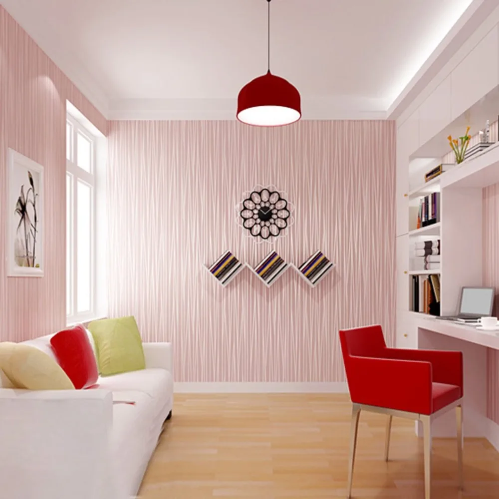 Простая домашняя полосатая настенная бумага современная для спальни украшение