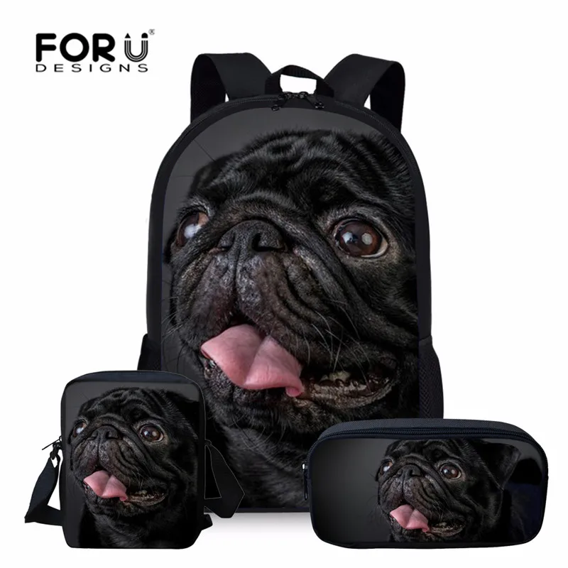 Z3053CEK FORUDESIGNS/школьные рюкзаки с Мопсом, набор для девочек и мальчиков, ортопедический ранец, школьный рюкзак для детей, сумка для книг на плечо, Mochila - Цвет: Z3053CEK