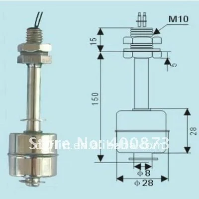 Поплавковый выключатель уровня воды из нержавеющей стали L:150 мм|sensor detect|sensorsensor