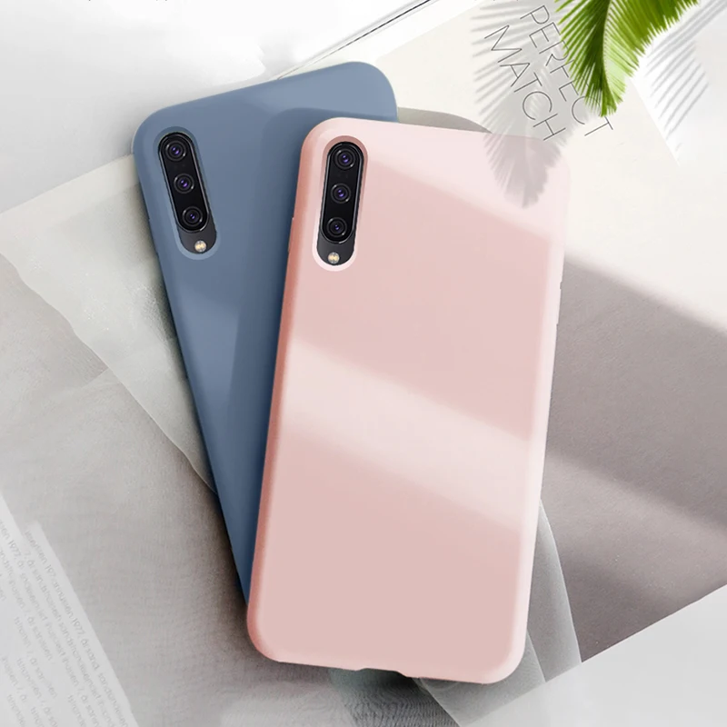 Жидкий силиконовый чехол для samsung galaxy a50 мягкая задняя крышка Роскошный телефона