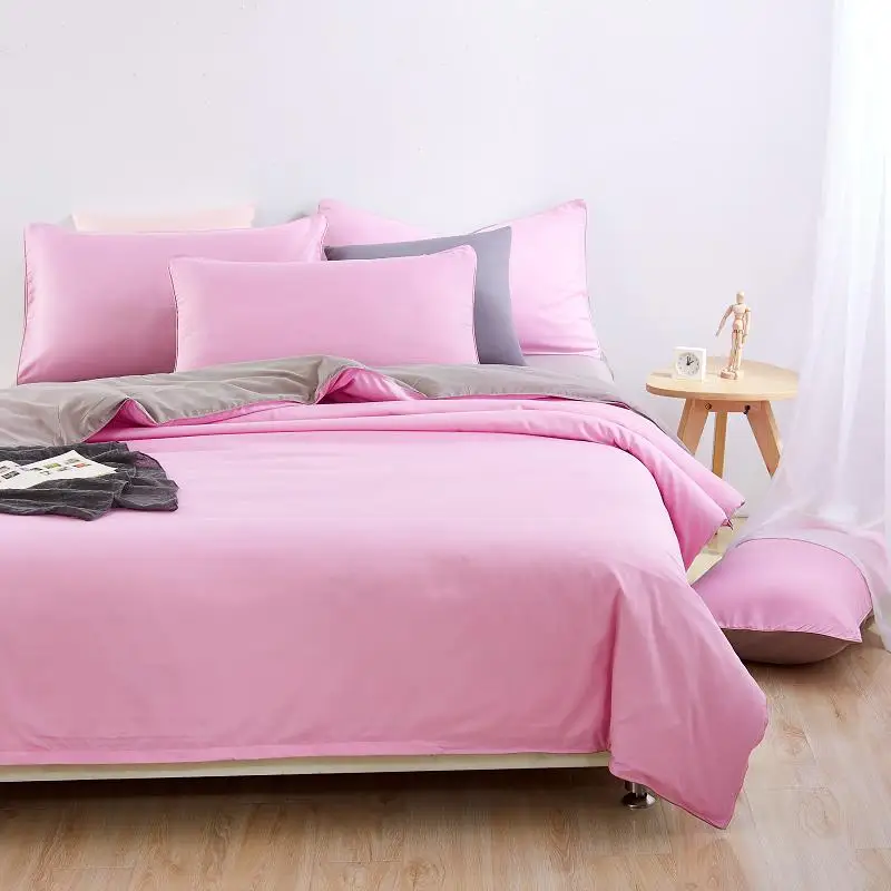 10 Colors Colorful Solid Bedspread King Size Queen/Full Duvet Cover Green/Blue/Pink/Gold Girls Bedding | Дом и сад