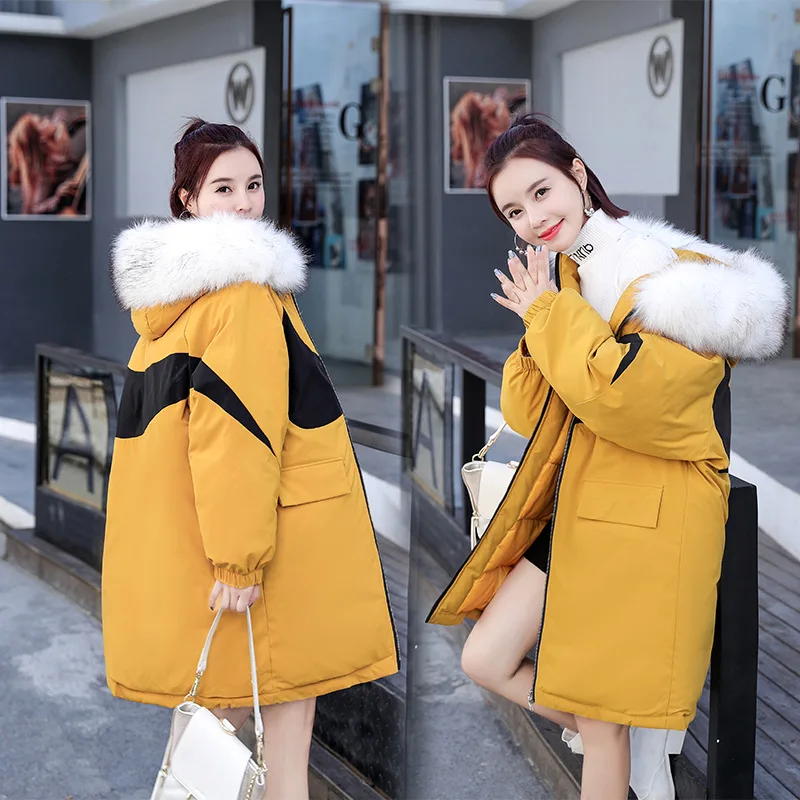 Женская парка большого размера плюс роскошное пальто с капюшоном и большим