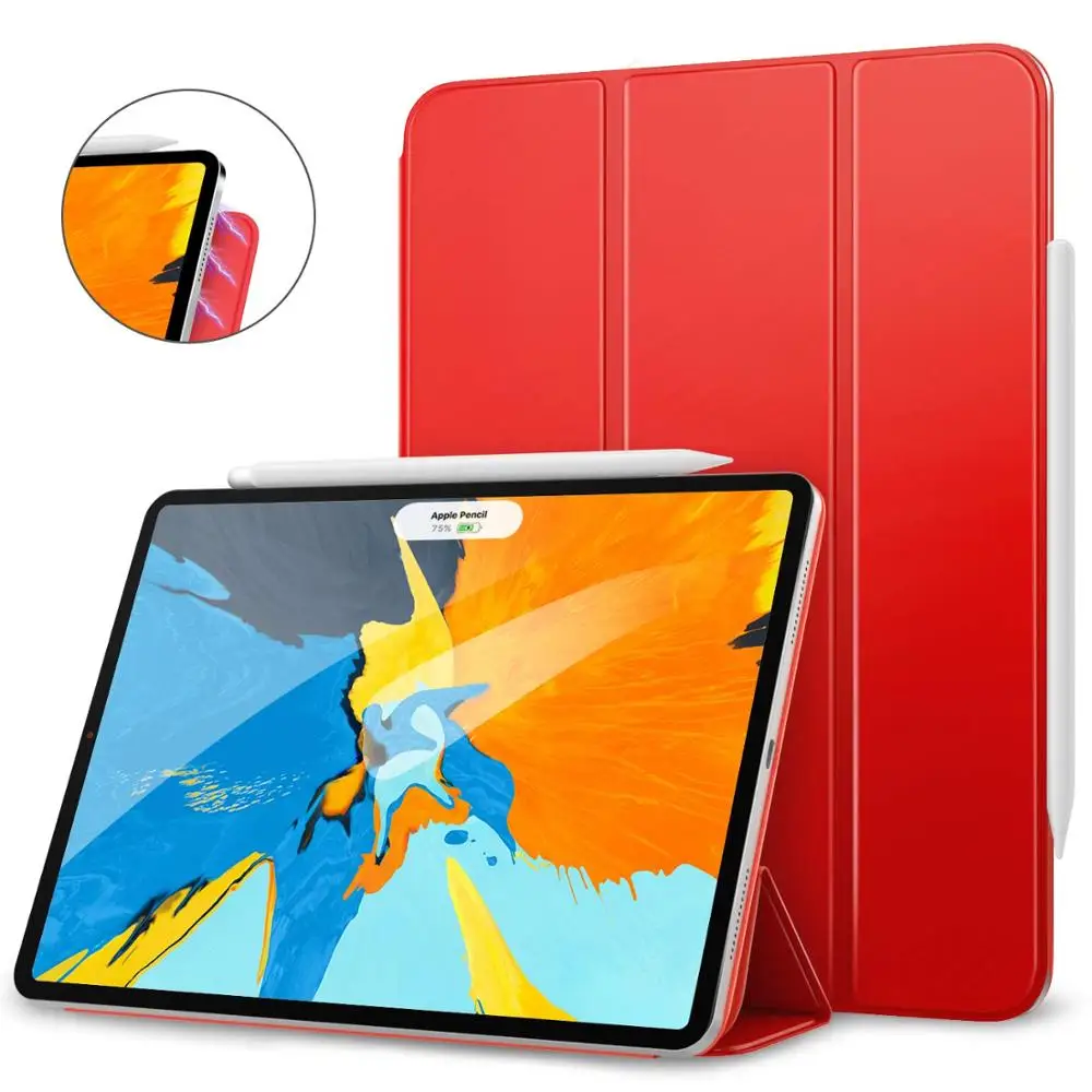 12.9 Inch Магнитный умный чехол для iPad Pro, 11 дюймов, чехол с тройной подставкой, Магнитный чехол, магнитное крепление, прорезиненное покрытие для iPad Pro 12,9 - Цвет: 12.9 Inch