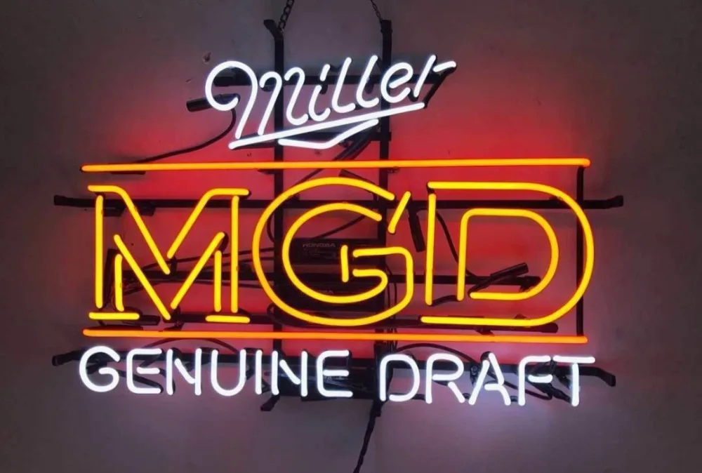 

Изготовленный На Заказ стеклянный неоновый светильник Miller MGD