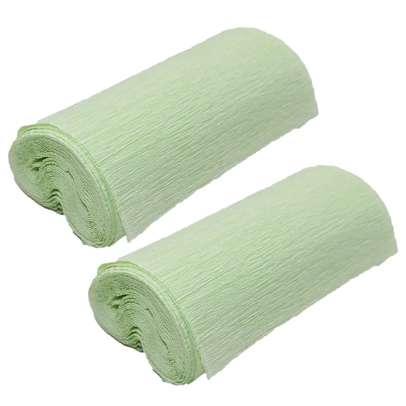 13 Light green 2 рулона, 250*10 см, оригами, гофрированная бумага, крафт-бумага для украшения свадебной вечеринки, сделай сам, подарки, цветы, упаковочный материал - Цвет: 13 Light green