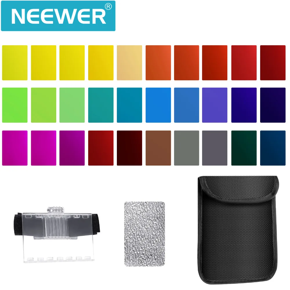 Neewer 30 шт. вспышка для камеры Speedlite Набор цветных гелевых фильтров прозрачная