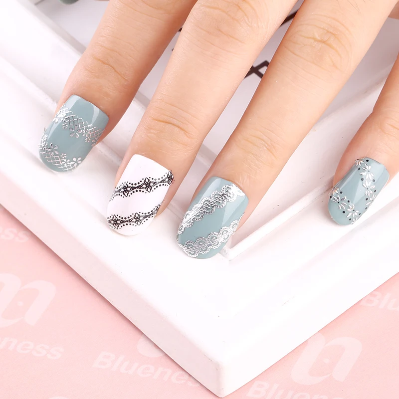 наклейки на ногти для ногтей 24 шт./лот 3d Ногтей Наклейки Красоты Летние Стили