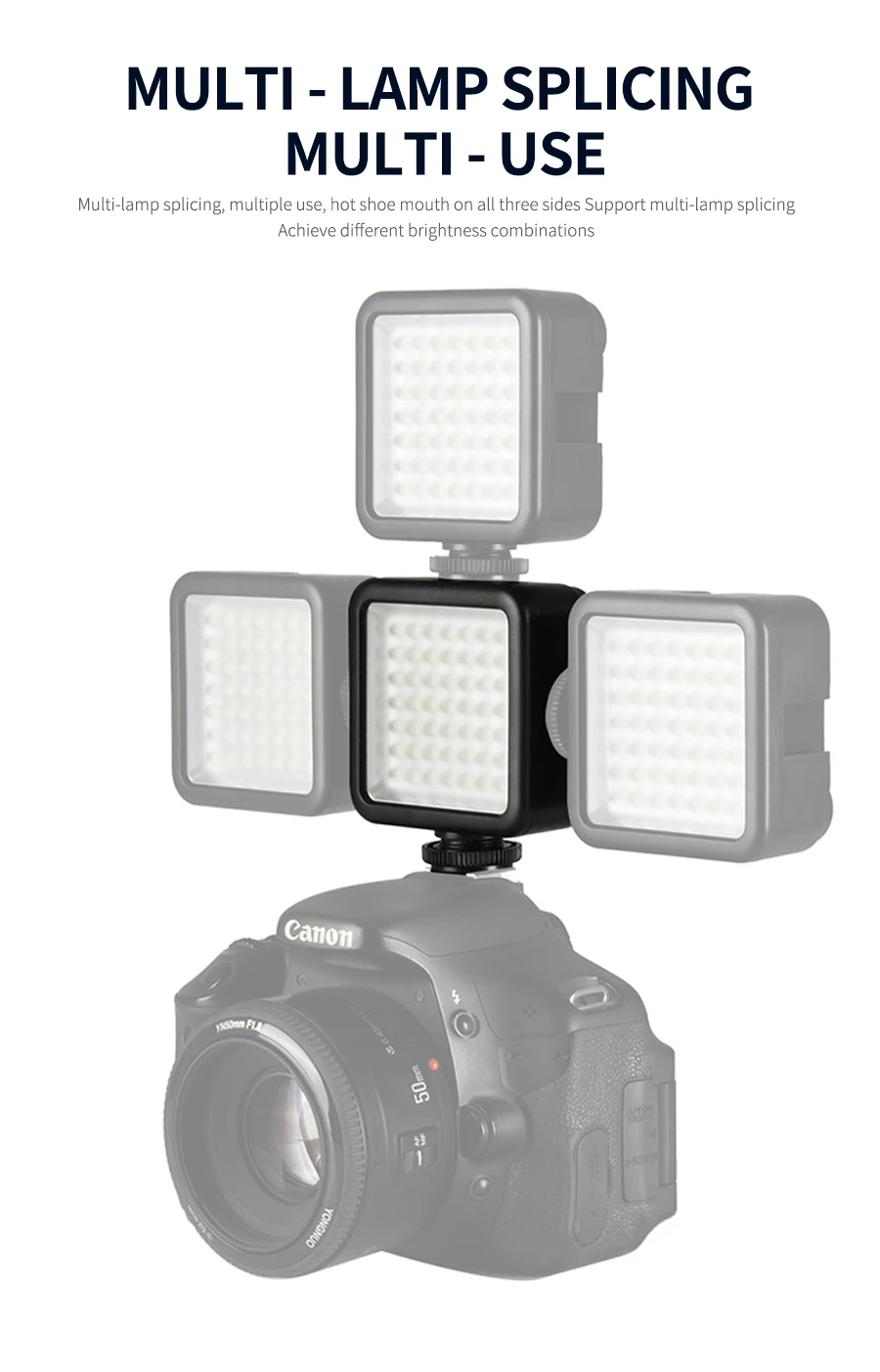 MAMEN W49 6000K 0- Dimmable мини светодиодный прожектор для профессиональной фотографии свадьбы/фигуры портрет/продукт мягкий свет