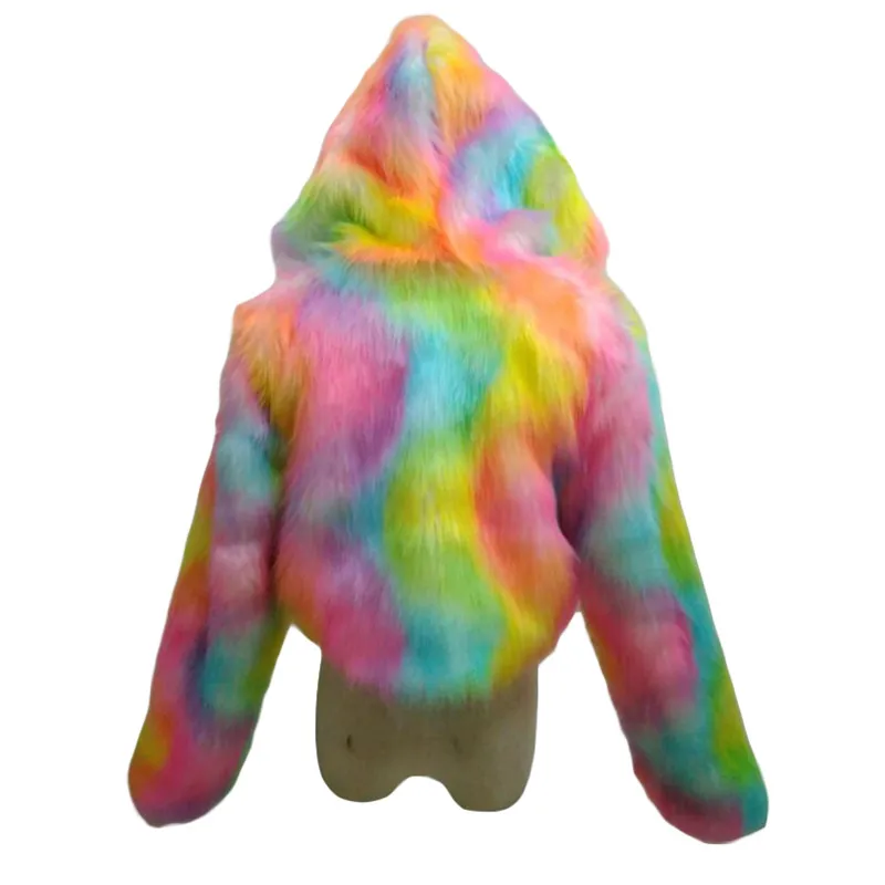 Новинка Осень зима 2017 дутая Радужная светодиодная подсветка с длинным рукавом