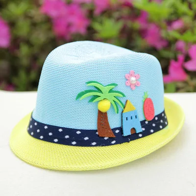 

Summer Flower Patchwork Baby Hat Cap Children Breathable Hat Show Kids Hat Polka Dot Boy Girls Hats Beach Party Unisex Caps