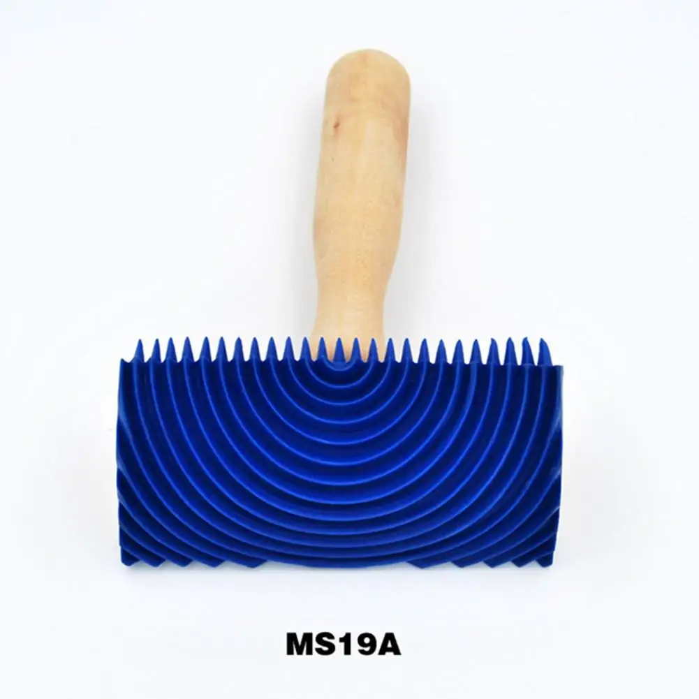 Синий MS19B резиновый деревянный ролик для краски DIY инструмент снятия с ручкой