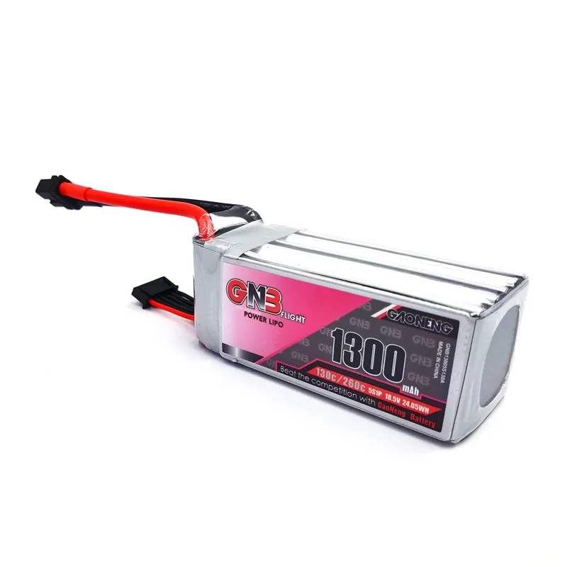 Gaoneng 1300mAh 5S1P 18 5 V 130C/260C Быстрая зарядка Lipo батарея с штепсельной вилкой XT60 для FPV