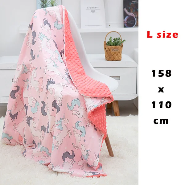 b 110X158CM Newborn Baby Blanket Infant Bebe Polar Dot Swaddle Wrap Envelope Blankets For Kids Baby Cartoon Blankets Bedding - Цвет: b 110X158CM