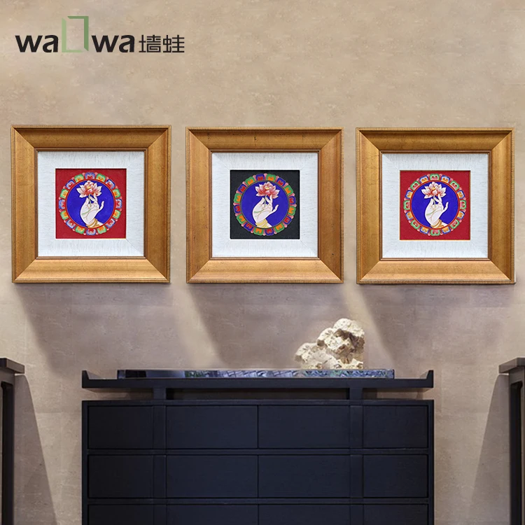 

Настенная филигранская картина с лягушкой и прудом, картины со стандартным бергамотом и лотосом, буддийская Настенная картина из лона