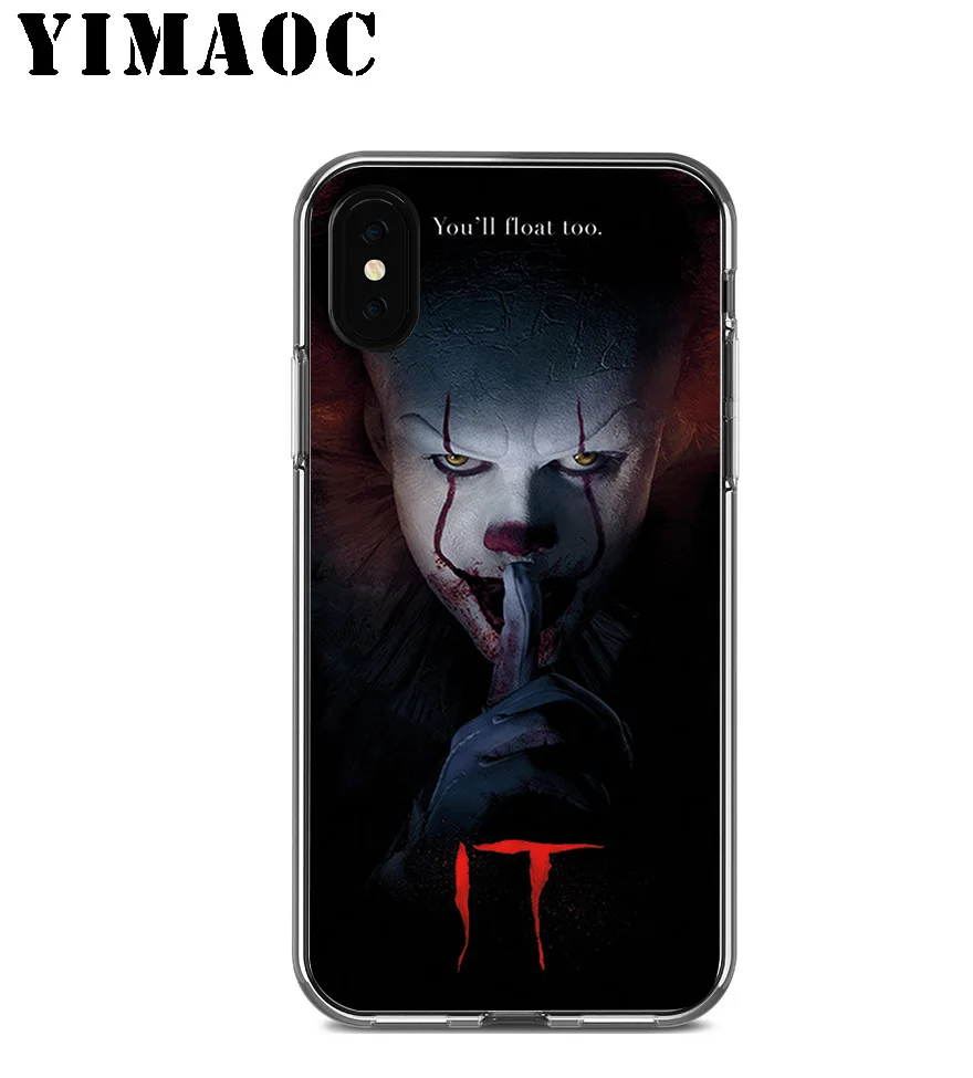 YIMAOC The Clown Horror IT Soft Silicone Case for Apple Iphone 11 Pro Xr Xs Max X 10 8 Plus 7 6S 6 SE 5S 5 7Plus 8Plus |