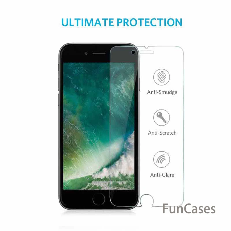 Протектор экрана закаленное стекло для iPhone 8 7 6 S Plus X 5 5S SE 4 4s XS MAX XR защитный