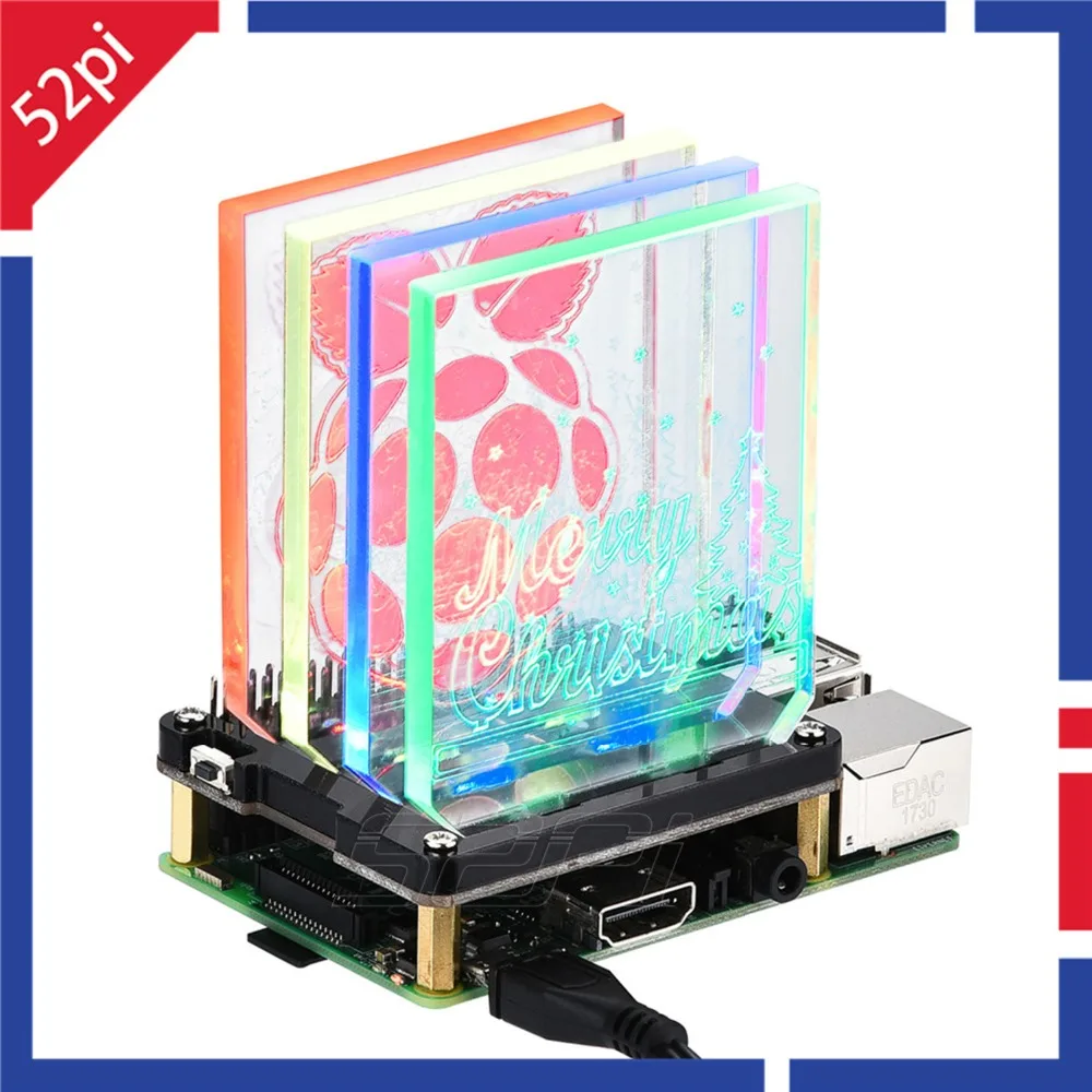 52Pi красочный Life WS2812B 8 пикселей освещение ночник шляпа доска креативный подарок