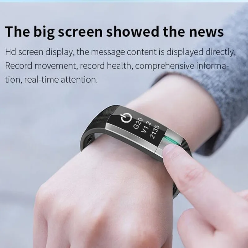 Фитнес трекер часы измерять кровяное давление пульсометр умный Браслет G20 PK mi band 2