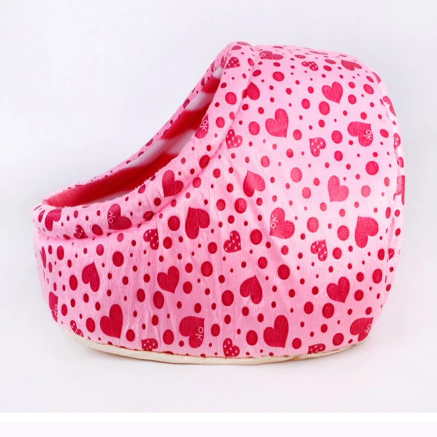 Розовая Принцесса Кошка Кровать дом мягкая теплая моющаяся собака питомник