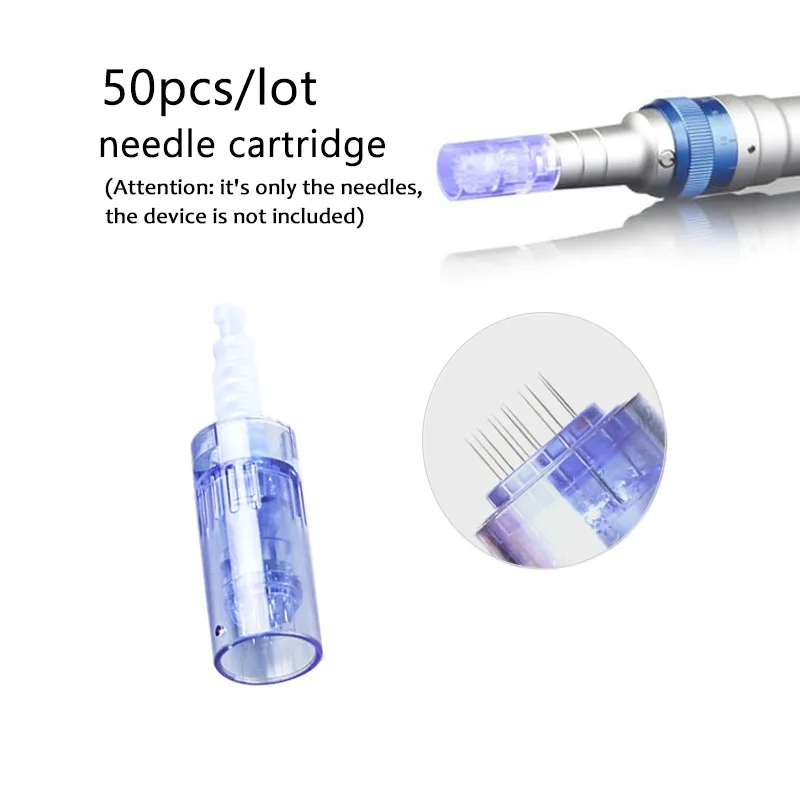 50 шт. игольчатый картридж для Dr pen A6 nano/9 pin/12 pin/36 pin/42 pin микро Сменные иглы головка Дерма ручка наконечник татуировки