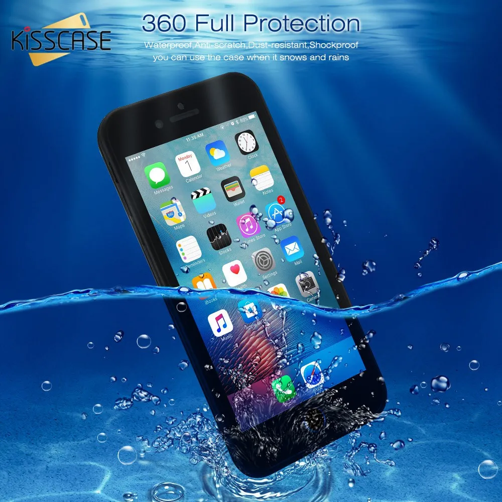 Водонепроницаемый чехол KISSCASE для iPhone 7 8 6 6S Plus X XS Max XR подводная летняя сумка