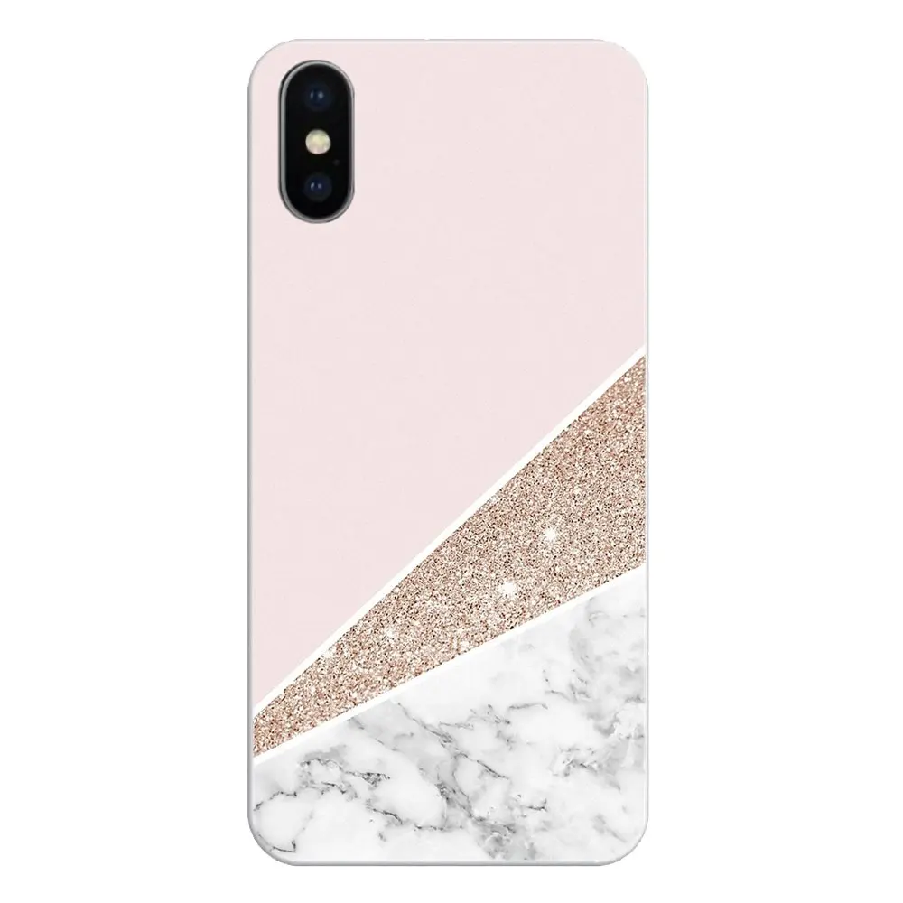 Мягкий чехол для iPhone XS Max XR X 4 4S 5 5S 5C SE 6 6S 7 8 Plus Samsung Galaxy J1 J3 J5 J7 A3 A5 красивый золотой