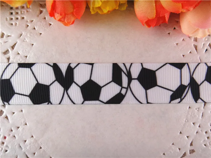 Новое поступление 2014 корсажные ленты с принтом футбольного мяча 7/8 дюйма (22 мм)