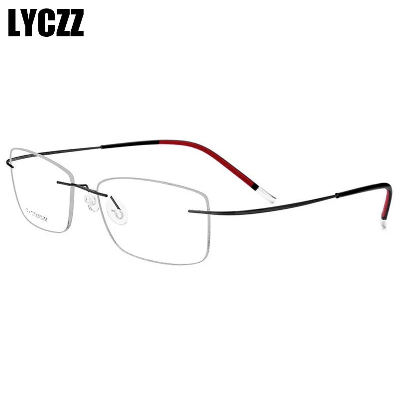 Lyczz выполненные Бизнес очки для близоруких каркасные мужские и женские TR90 ультра