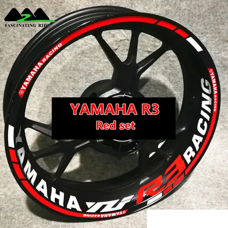 Для YAMAHA R6 R3 R1 мотоциклы водонепроницаемый светоотражающий стикер Индивидуализация колеса наклейки светоотражающий обод полоса лента