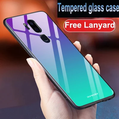 Чехол для lg G7 чехол ThinQ градиентное закаленное стекло+ чехол с мягкими краями 6,1 ''для lg G7 ThinQ dream glass чехол lg g7 чехол ThinQ s shell - Цвет: A5