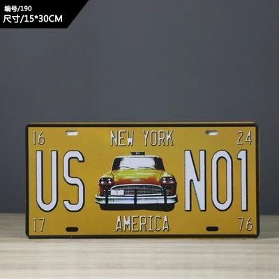 New Car Metal License Plate Vintage Home Decor Tin Sign Bar Pub Garage Cafe Decorative Painting Plaque | Дом и сад