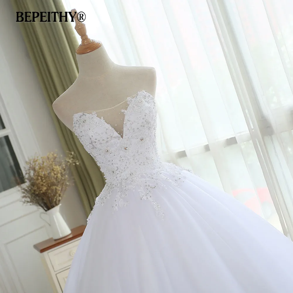 BEPEITHY Милое Свадебное платье с декольте 2021 халат De Mariage корт поезд винтажные