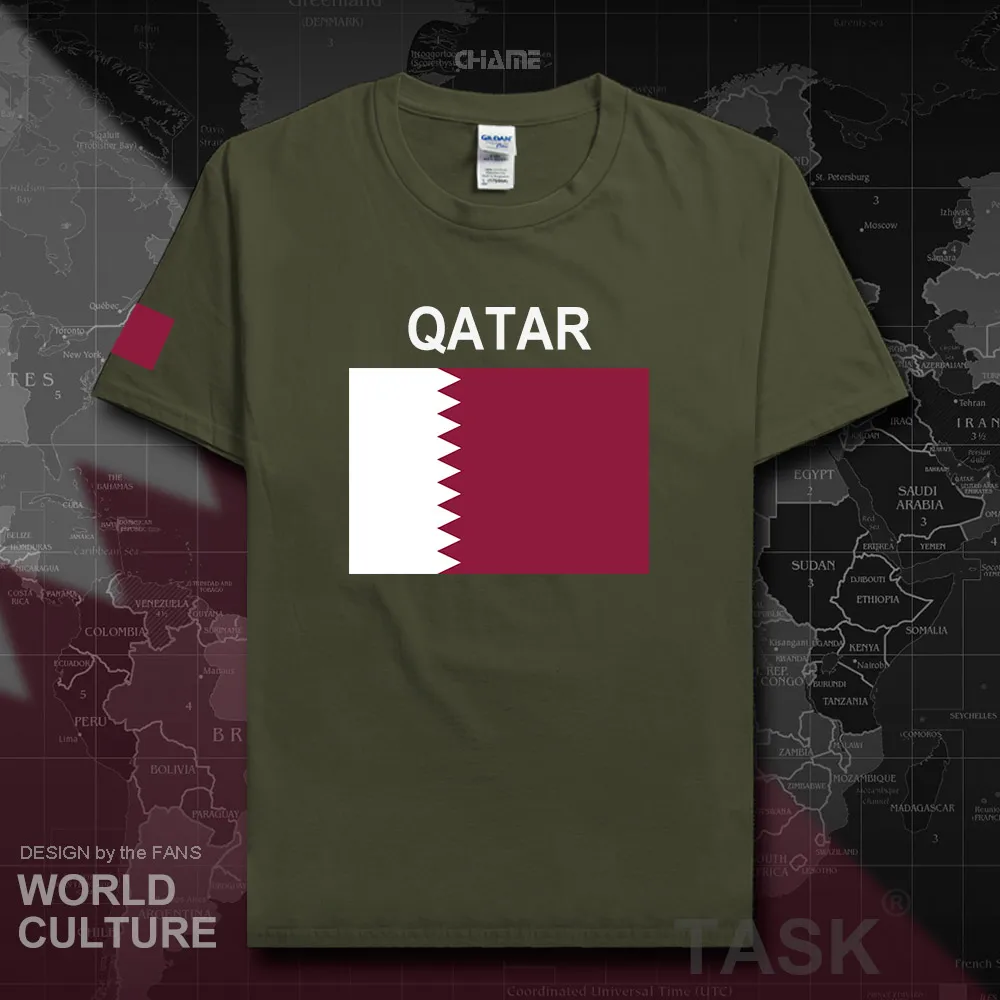 State of Qatar мужские футболки 2017 трикотажные сборной страны 100% хлопок футболка для